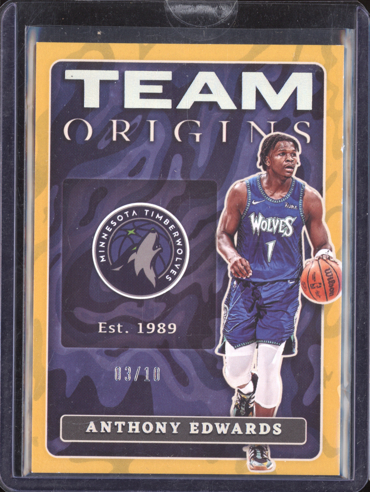 Anthony Edwards 2022-23 Panini Origins 14 Team Origins Gold 3/10