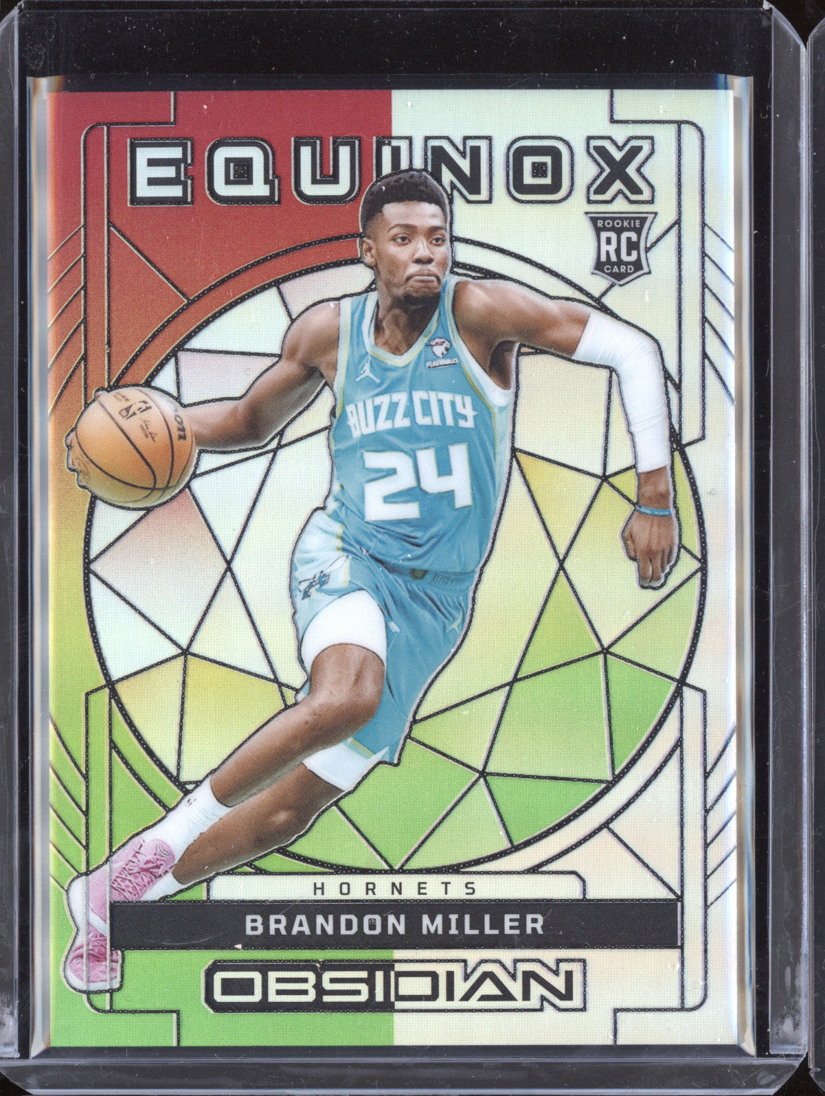 Brandon Miller 2023-24 Panini Obsidian 35 Equinox Reggae Flood Electric RC 27/60