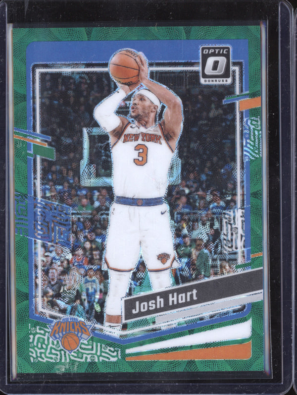 Josh Hart 2023-24 Panini Donruss Optic 115 Green International 22/65