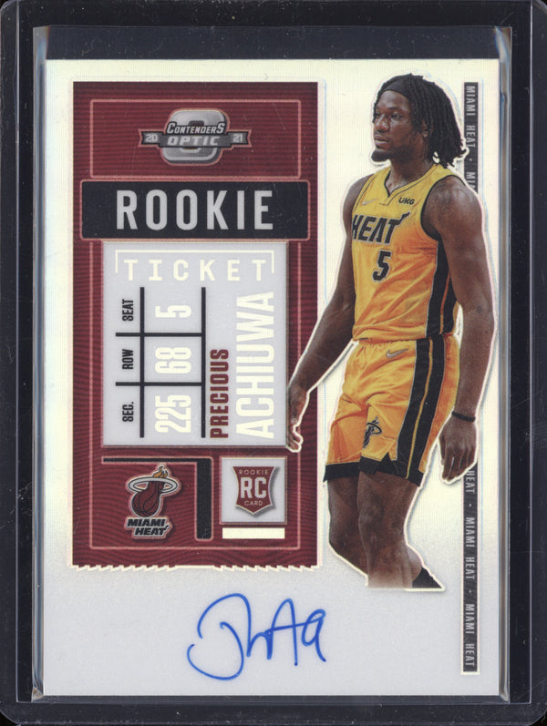 Precious Achiuwa 2020-21 Panini Contenders Optic Rookie Ticket Auto Silver RC