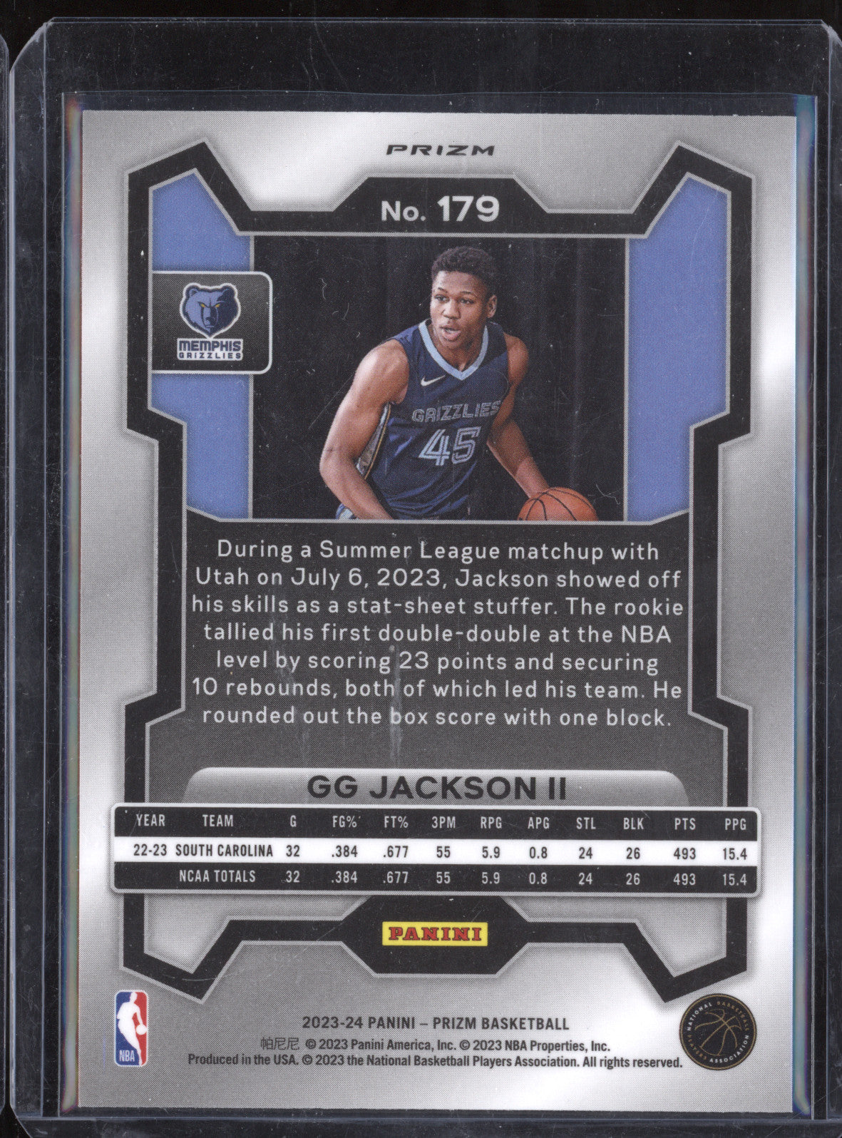 GG Jackson II 2023-24 Panini Prizm 179 Silver RC