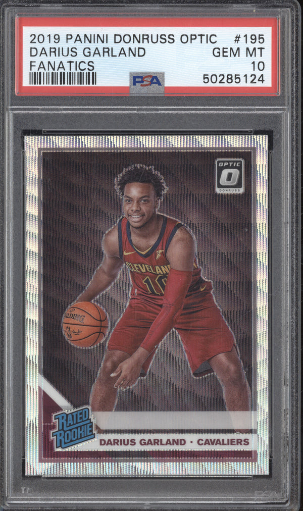 Darius Garland 2019-20 Panini Donruss Optic 195 Fanatics RC PSA 10