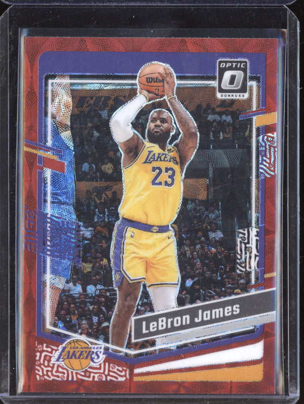 LeBron James 2023-24 Panini Donruss Optic 65 Red International