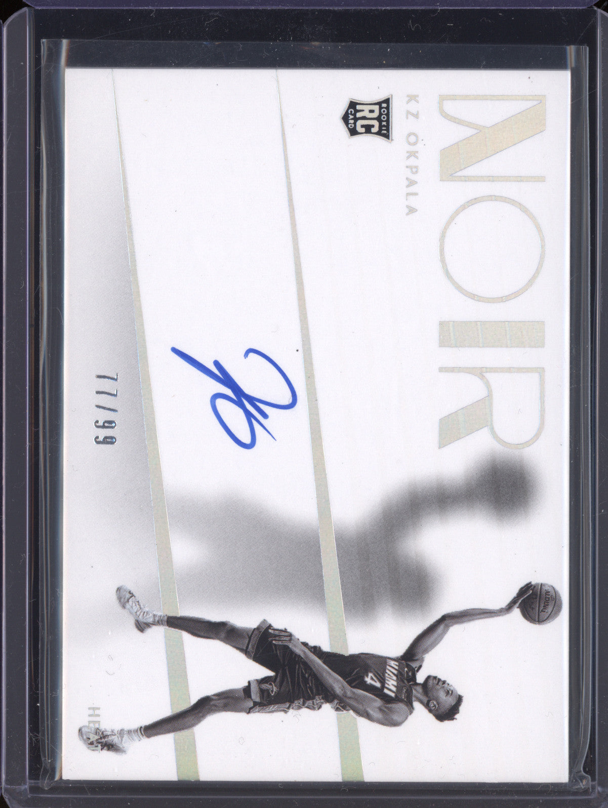 Kz Okpala 2019-20 Panini Noir SHS-KZO Shadow Signatures Rookie Auto RC 77/99