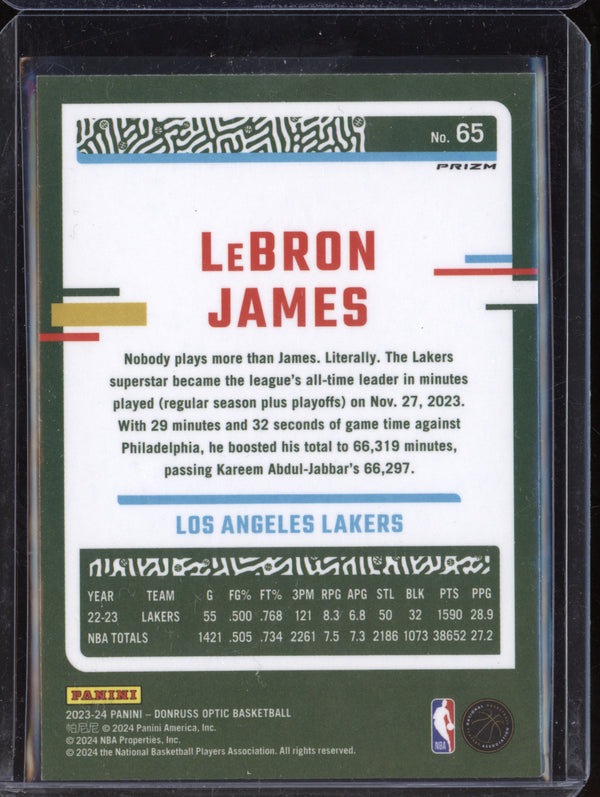 LeBron James 2023-24 Panini Donruss Optic 65 Red International