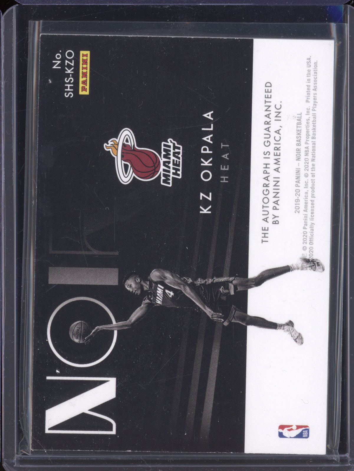 Kz Okpala 2019-20 Panini Noir SHS-KZO Shadow Signatures Rookie Auto RC 77/99