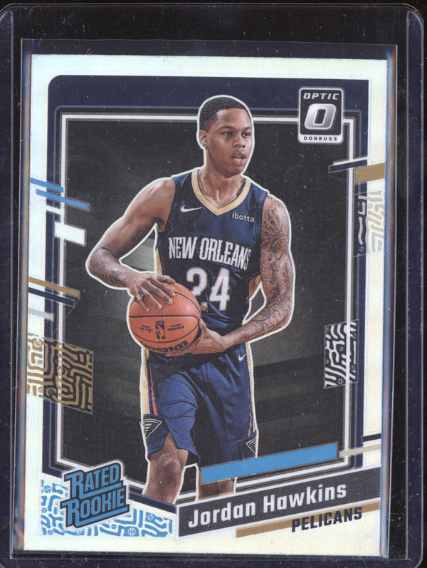 Jordan Hawkins 2023-24 Panini Donruss Optic 238 Rated Rookie Holo RC