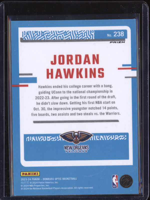 Jordan Hawkins 2023-24 Panini Donruss Optic 238 Rated Rookie Holo RC