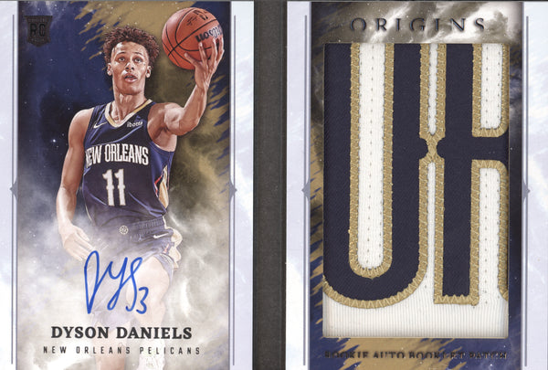 Dyson Daniels 2022-23 Panini Origins RAB-DDN Rookie Auto Booklet Patch RC 4/10