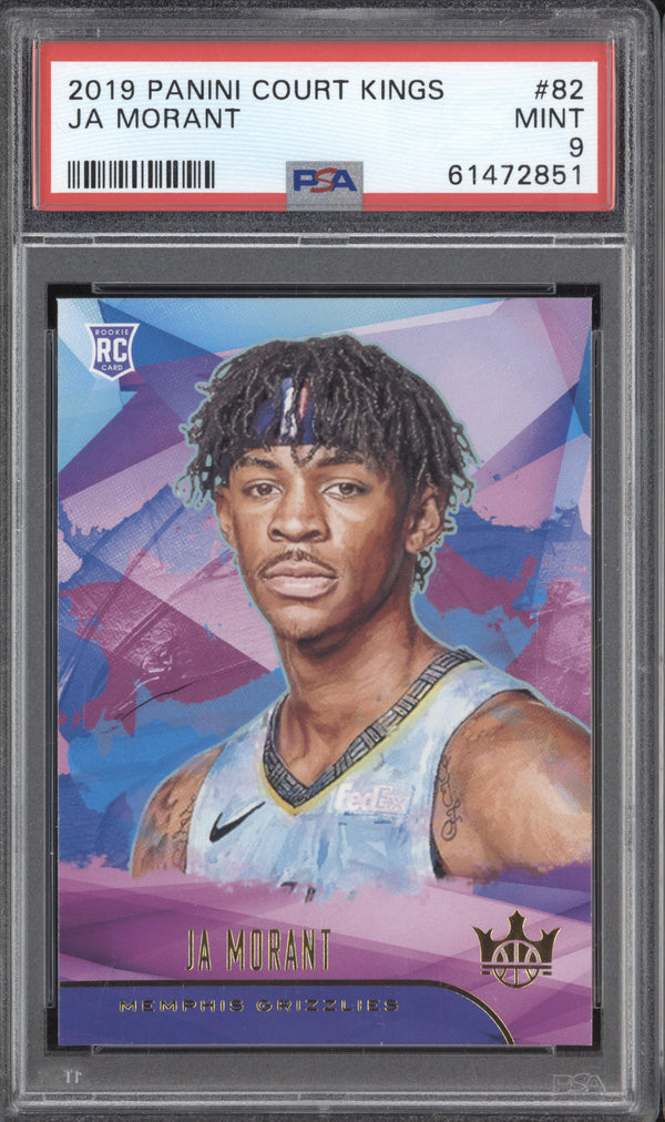 Ja Morant 2019-20 Panini Court Kings 82 RC PSA 9