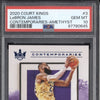 LeBron James 2020-21 Panini Court Kings 3 Contemporaries Amethyst 53/99 PSA 10