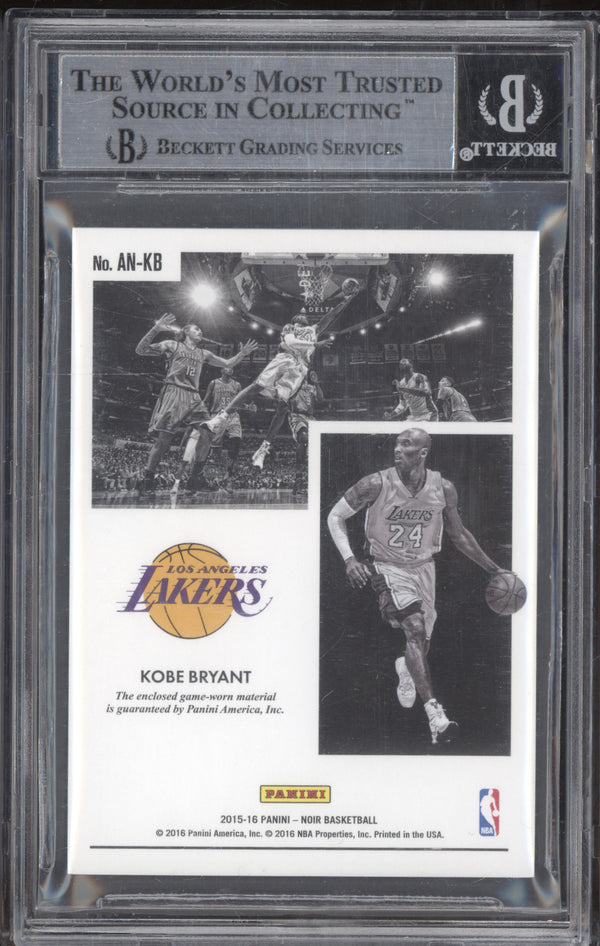 Kobe Bryant 2015-16 Panini Noir AN-KB Acetate Materials Prime 36/49 BGS 9