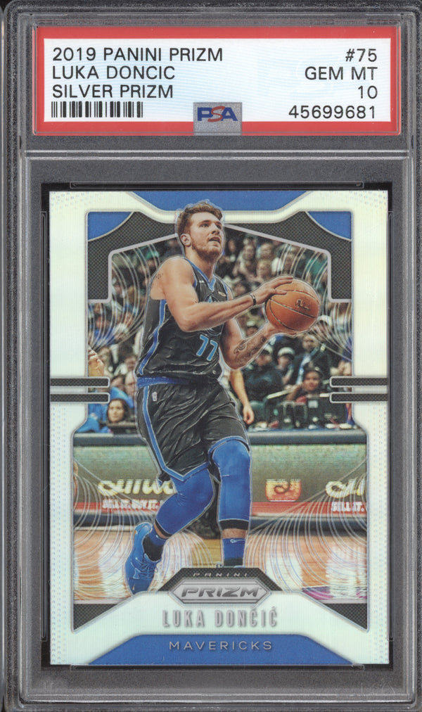 Luka Doncic 2019-20 Panini Prizm 75 Silver Prizm PSA 10