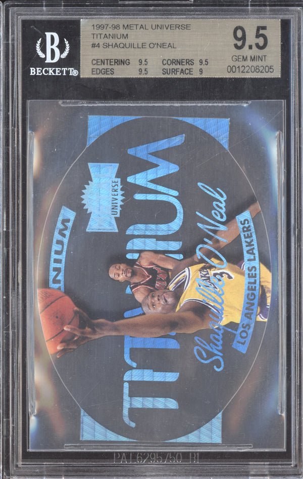 Shaquille O'Neal 1997-98 Skybox Metal Universe 4 Titanium BGS 9.5