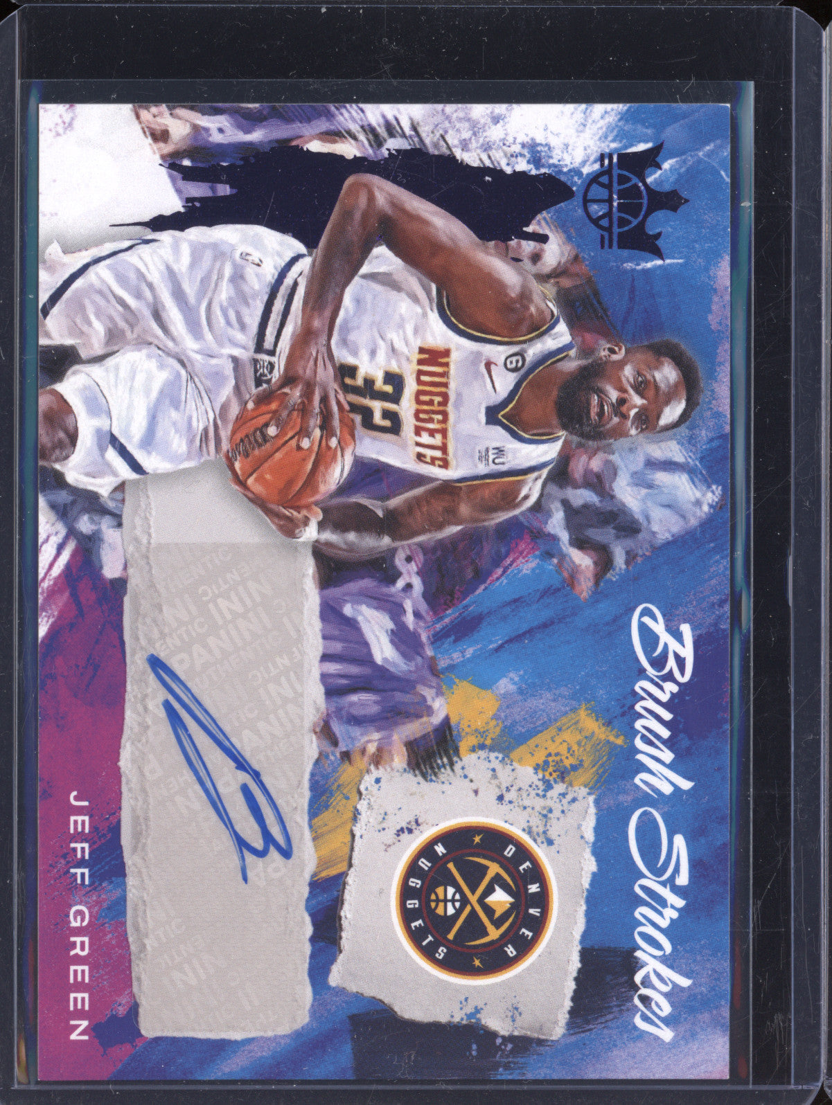 Jeff Green 2022-23 Panini Court Kings BR-JGD Brush Strokes Auto Violet 14/35