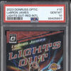 LeBron James 2023-24 Panini Donruss Optic 10 Lights Out Red International PSA 10