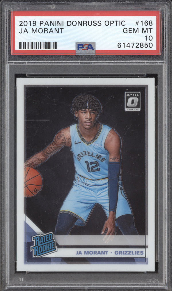 Ja Morant 2019-20 Panini Donruss Optic 168 RC PSA 10