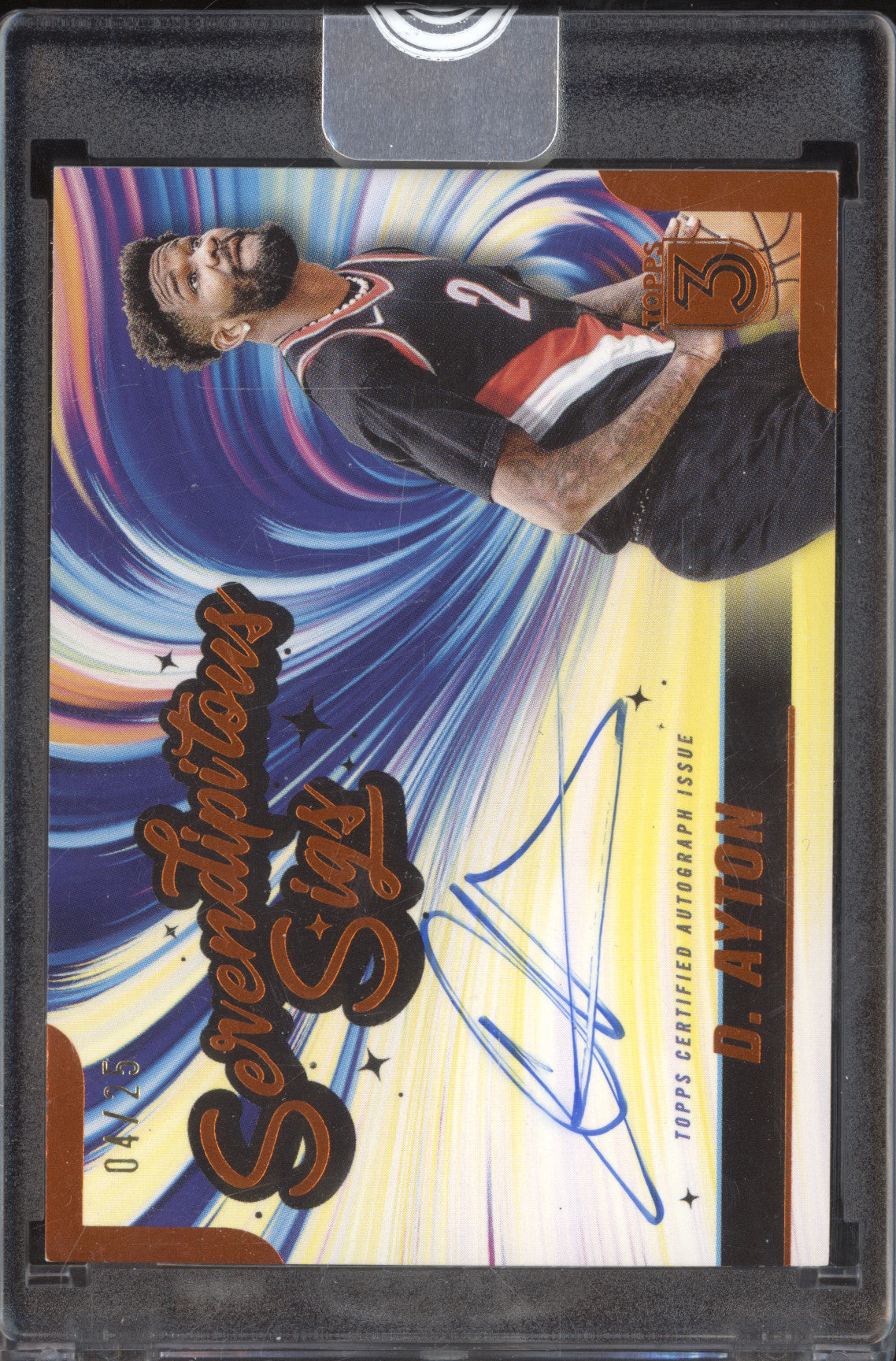 Deandre Ayton 2023-24 Topps 3 SS-DA Serendipitous Auto Bronze 4/25