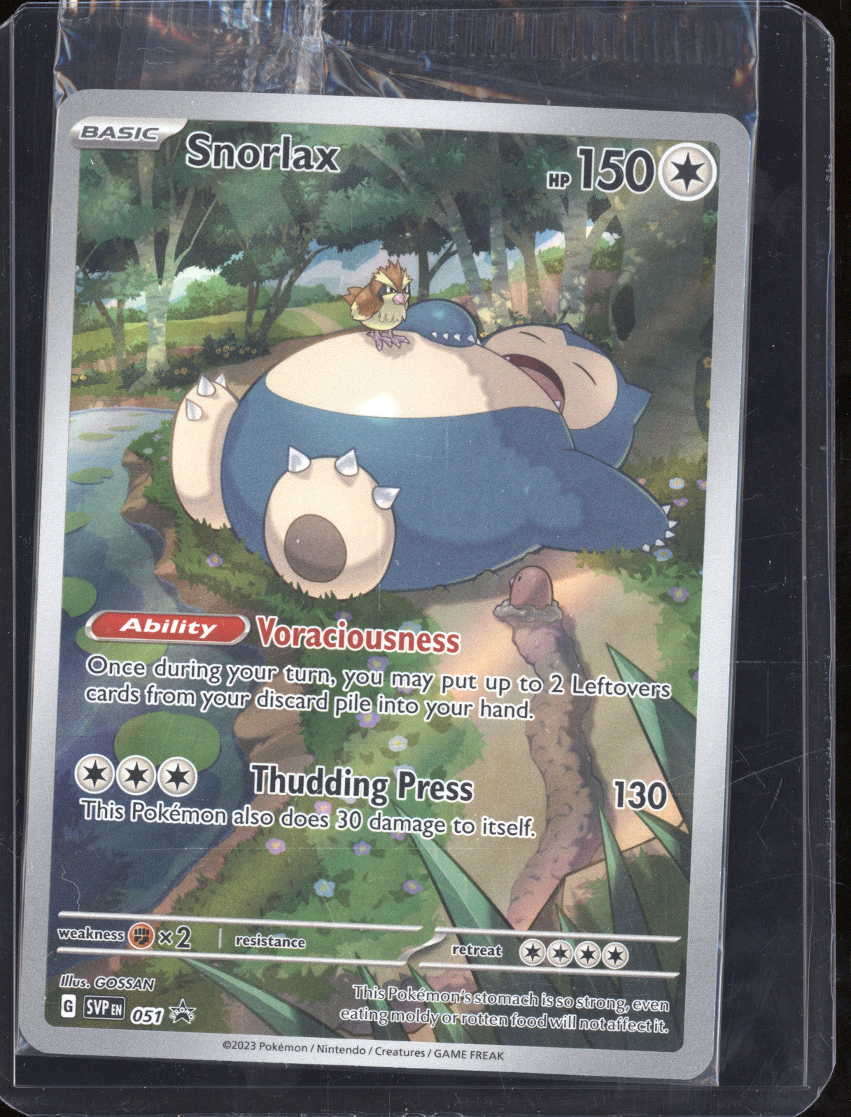 Snorlax 2023 Pokemon Scarlet & Violet 051 Black Star Promo