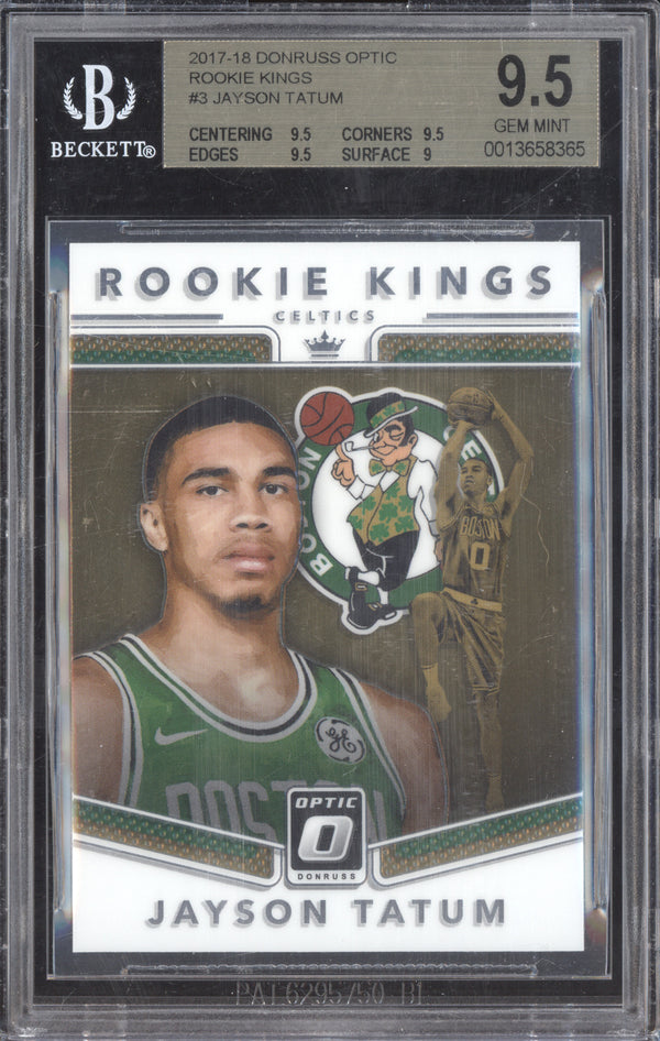 Jayson Tatum 2017-18 Panini Donruss Optic 3 Rookie Kings RC BGS 9.5