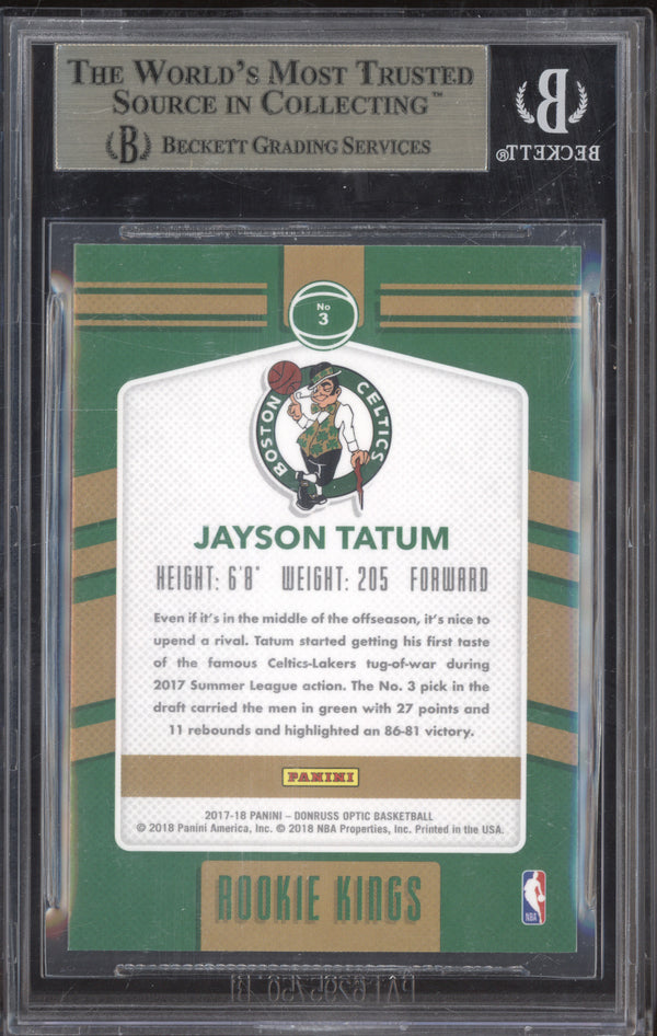 Jayson Tatum 2017-18 Panini Donruss Optic 3 Rookie Kings RC BGS 9.5