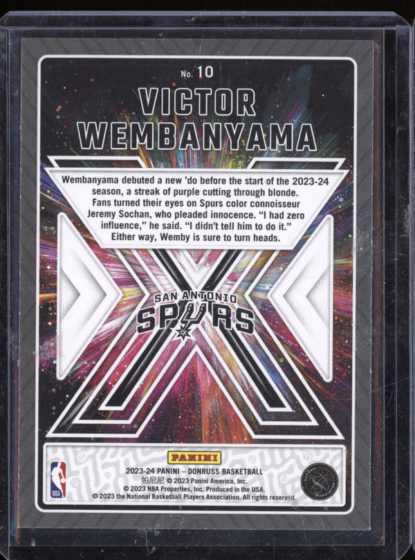 Victor Wembanyama 2023-24 Panini Donruss 10 Great X-Pectations RC