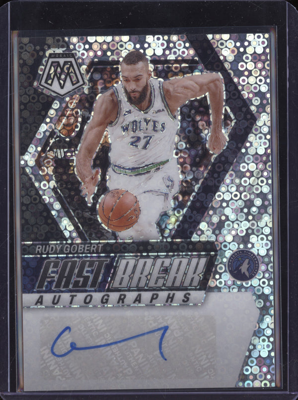 Rudy Gobert 2023-24 Panini Mosaic FB-RUD Fast Break Auto