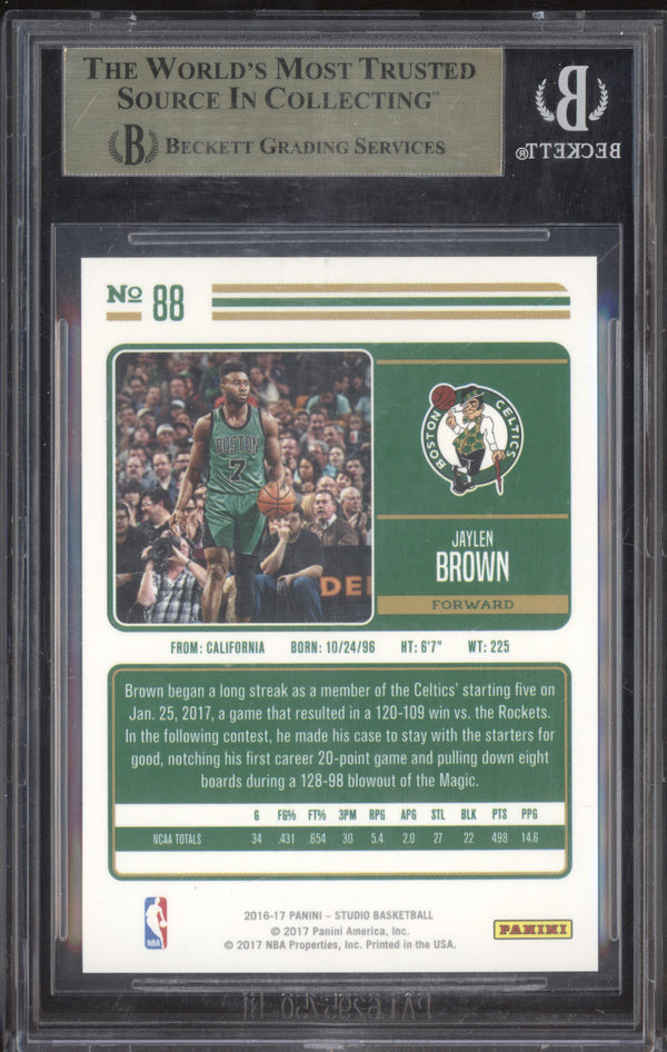 Jaylen Brown 2016-17 Panini Studio 88 RC BGS 9.5