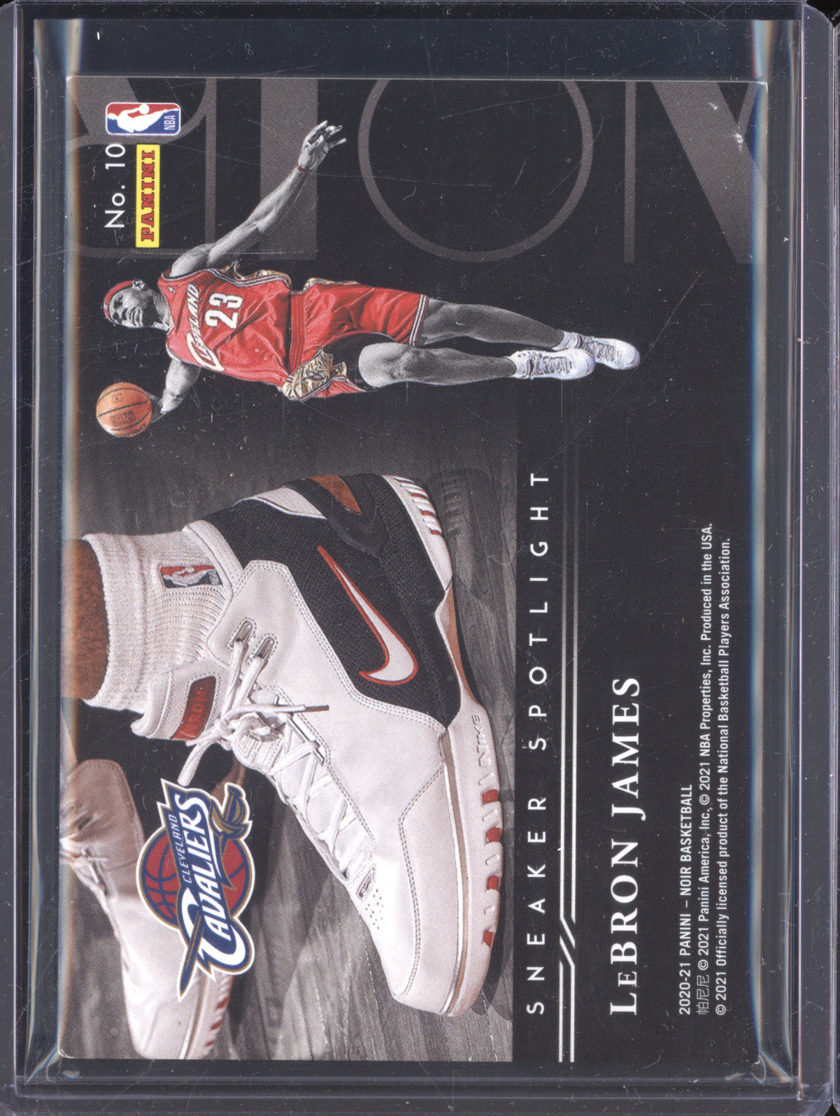 LeBron James 2020-21 Panini Noir 10 Sneaker Spotlight - Unnumbered Error