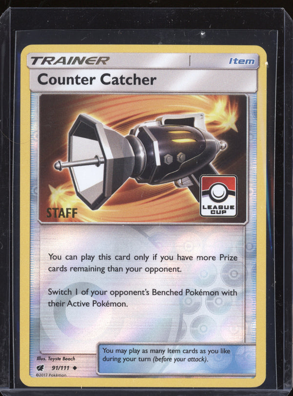 Counter Catcher 2017 Pokemon Crimson Invasion 91/111 Staff Prerelease League Cup