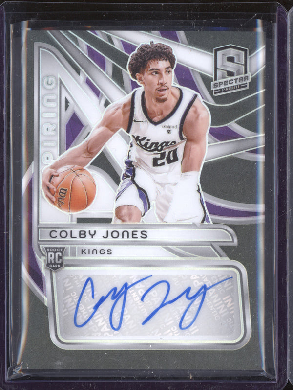 Colby Jones 2023-24 Panini Spectra AA-CBJ Aspiring Auto RC 7/99