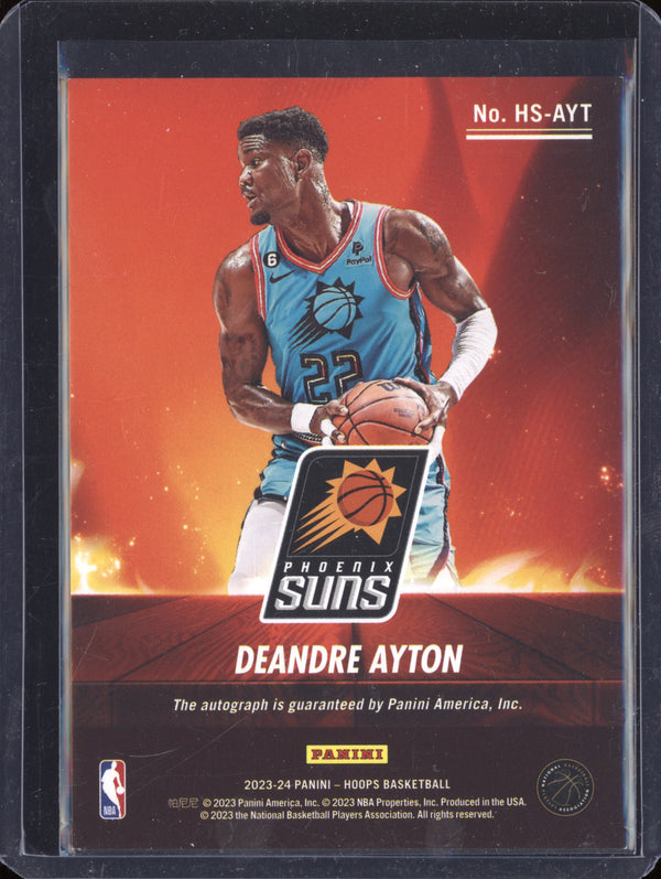 Deandre Ayton 2023-24 Panini Hoops HS-AYT Hot Signatures