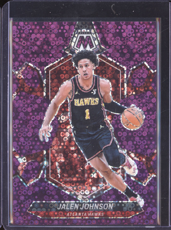 Jalen Johnson 2023-24 Panini Mosaic 9 Fast Break Mosaic Purple 7/50