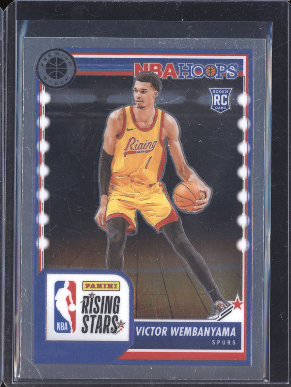 Victor Wembanyama 2023-24 Panini Hoops Premium Stock 282 Rising Stars RC