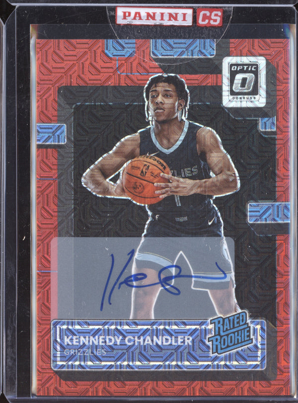 Kennedy Chandler 2022-23 Panini Donruss Optic Rated Rookies Signatures Choice RC