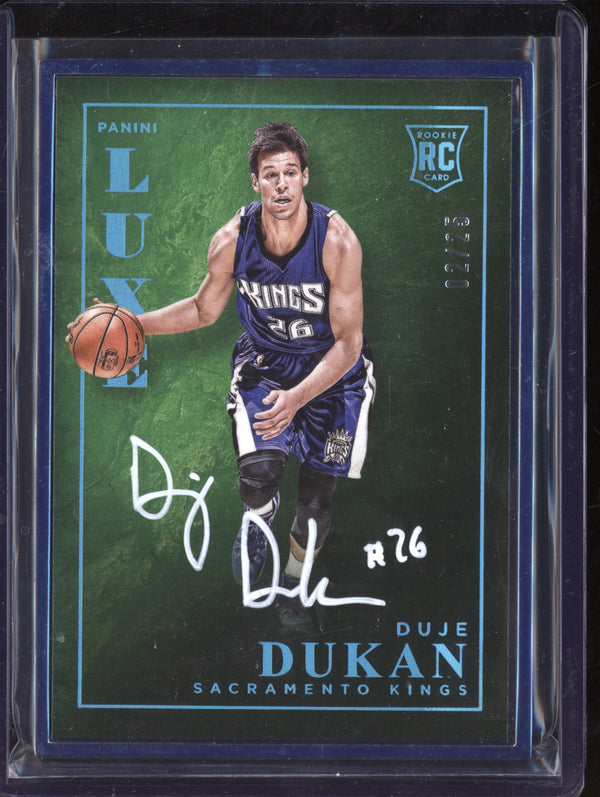 Duke Dukan 2015-16 Panini Luxe LX-DJD Luxe Framed Autograph Sapphire RC 2/25