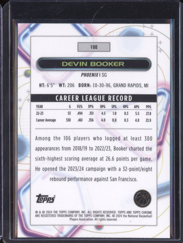 Devin Booker 2023-24 Topps Cosmic Chrome 100 Nucleus Refractor