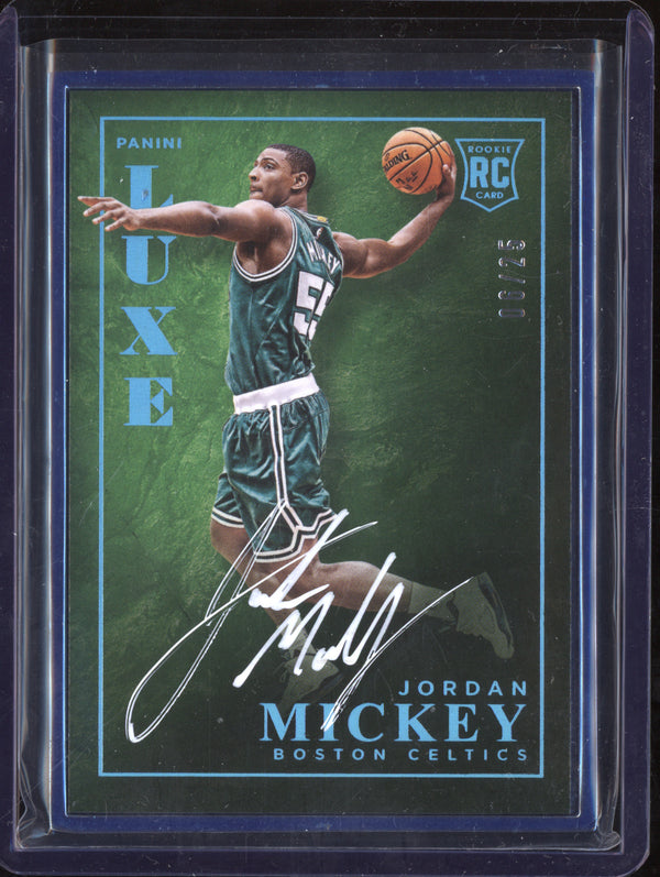 Jordan Mickey 2015-16 Panini Luxe LX-JMK Luxe Framed Autograph Sapphire RC 6/25