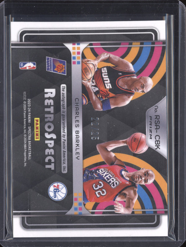 Charles Barkley 2023-24 Panini Spectra RSA-CBK Retrospect Auto Meta 22/25