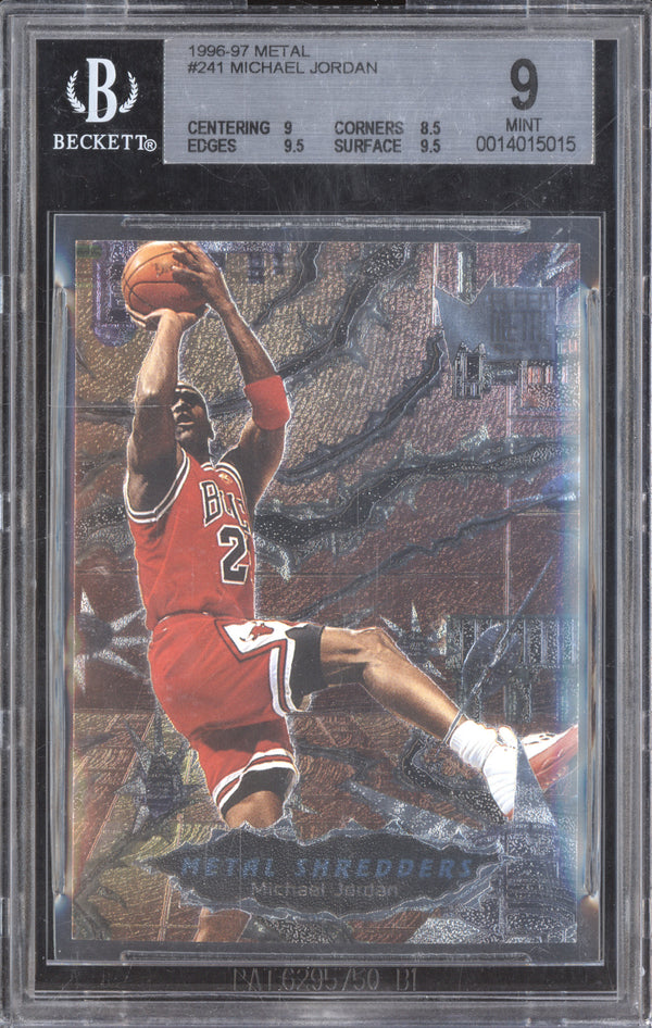 Michael Jordan 1996-97 Fleer Metal 241 Metal Shredders BGS 9