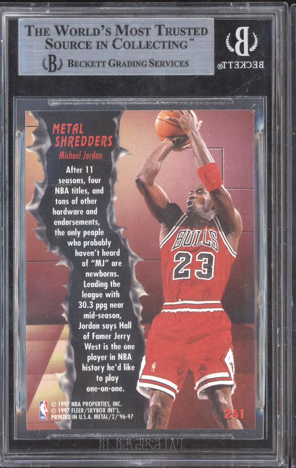 Michael Jordan 1996-97 Fleer Metal 241 Metal Shredders BGS 9