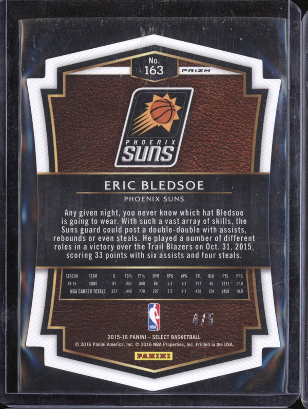 Eric Bledsoe 2015-16 Panini Select 163 Green Die Cut 4/5