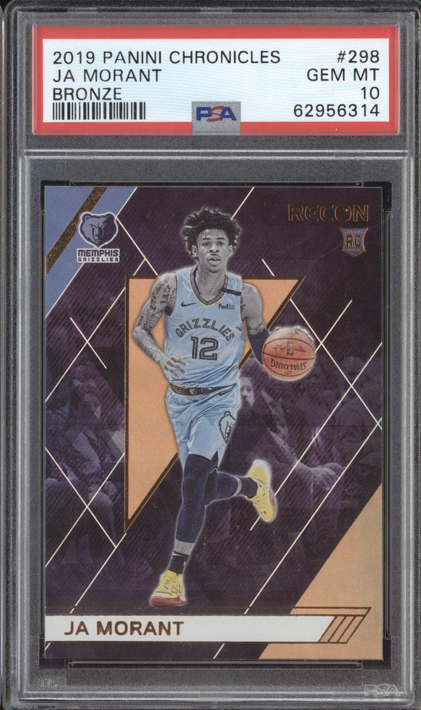 Ja Morant 2019-20 Panini Chronicles 298 Recon Bronze RC PSA 10