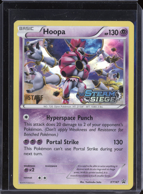 Hoopa 2016 Pokemon XY Promos XY147 Steam Siege Prerelease Staff