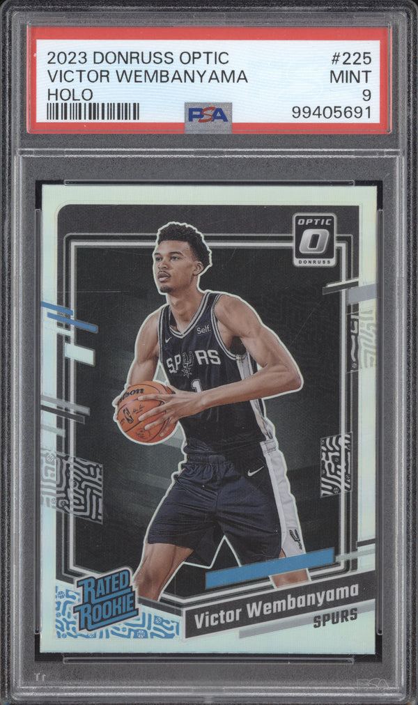 Victor Wembanyama 2023-24 Panini Donruss Optic 225 Holo RC PSA 9