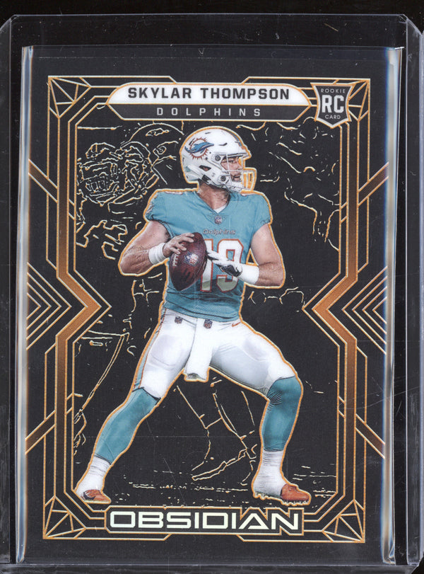 Skylar Thompson 2022 Panini Obsidian 159 Orange Etch RC 1/75