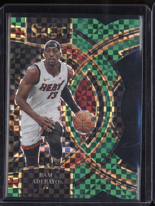 Bam Adebayo 2023-24 Panini Select 142 Green Die-Cut 3/5