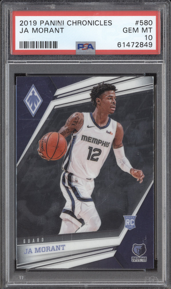 Ja Morant 2019-20 Panini Chronicles 580 Phoenix RC PSA 10