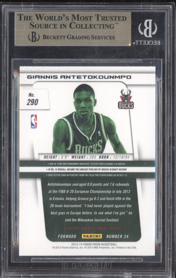 Giannis Antetokounmpo 2013-14 Panini Prizm 290 RC BGS 9.5