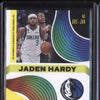 Jaden Hardy 2022-23 Panini Flux UVS-JHA Ultra Violet Auto Red RC 11/49